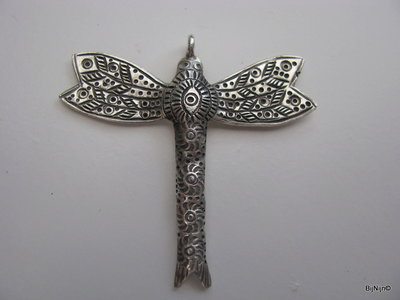 hanger libelle 999 zilver NIEUW