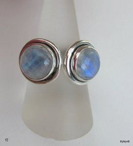maansteen ring maat 19/19,5 - 925 zilver NIEUW