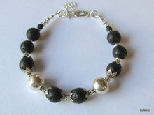 lavasteen armband 999 zilver 