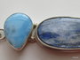 hanger Kyaniet en Larimar 925 zilver_5